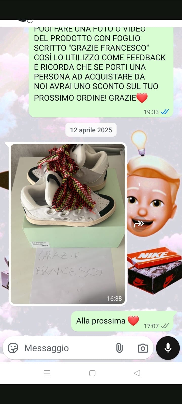 Feedback cliente 1